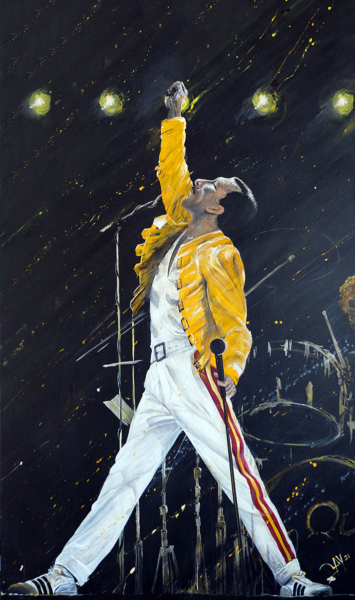 Nachdruck von Kundenauftrag "Freddy Mercury" 90 x 150 cm